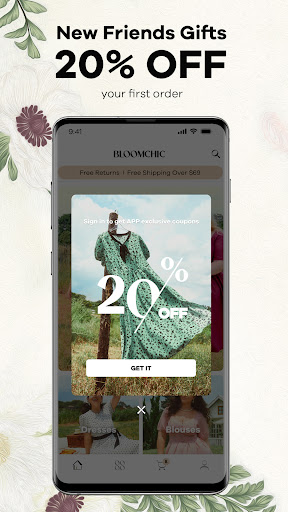 Android application BloomChic | A Re-Imagining screenshort