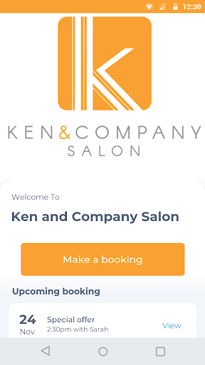 Android application Ken and Company Salon screenshort