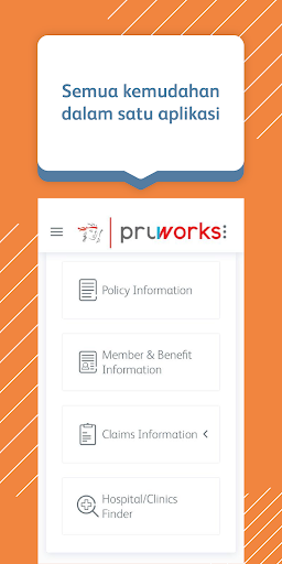 Android application PRUWorks screenshort