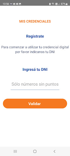 Android application Credencial Digital Emergencias screenshort