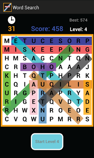 Word Search Crossword Screen 2