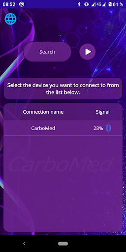 Android application CarboMed screenshort