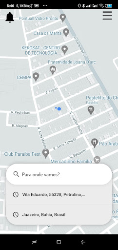 Android application Cuida Entregas screenshort