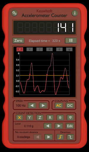 Screenshot of Accelerometer Counter