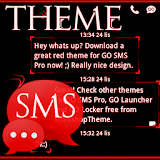 Theme Red Neon GO SMS icon