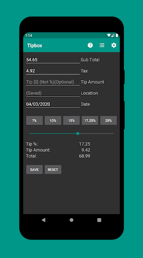 Android application Tipbox screenshort