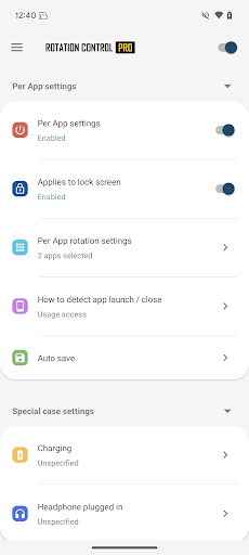 Rotation Control Pro - Personalization - apps