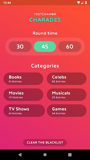 Android application Funny Party Charades screenshort
