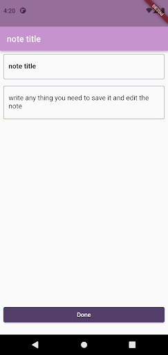 Note APP Screen 3