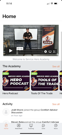 Service Hero Academy Screen 3