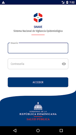 Android application SINAVE screenshort
