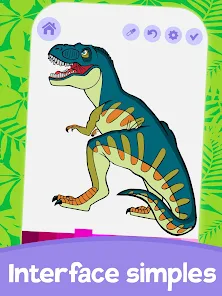 Coloração de dinossauro fofa