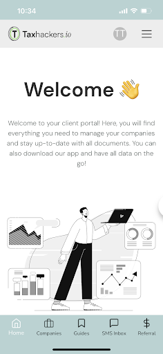 Android application Taxhackers.io Client App screenshort