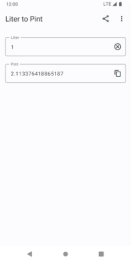 Liter to Pint  L to pt