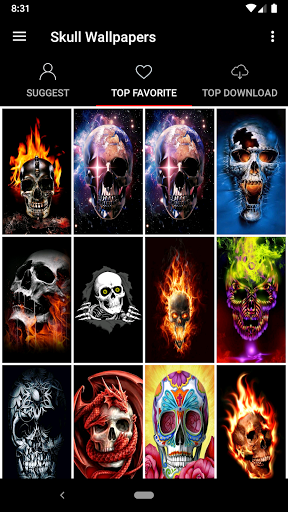 Android application Skull Wallpapers Offline screenshort