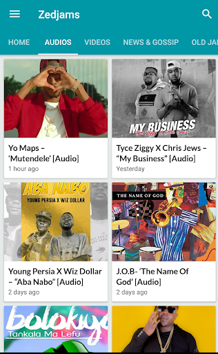 Android application Zedjams App screenshort
