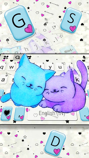 Love Kitten Keyboard Backgroun Screen 2