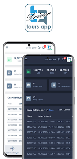 Android application ToursApp Driver screenshort