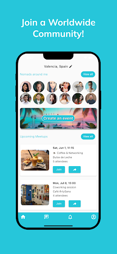 Android application NomadWay | Digital Nomads screenshort