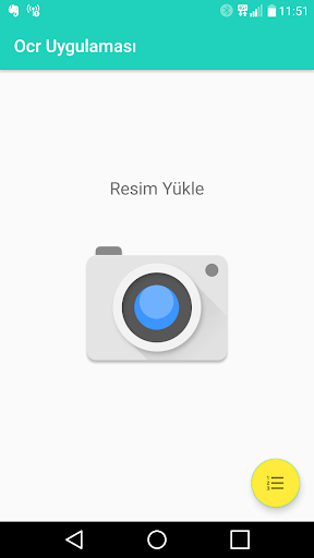 Android application Ocr-Görüntüyü yazıya çevirme screenshort