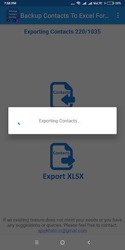 Backup Contacts To Excel For W Screen 2