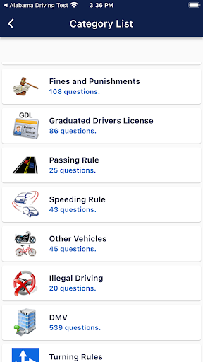 Alaska Driving Test Screen 2