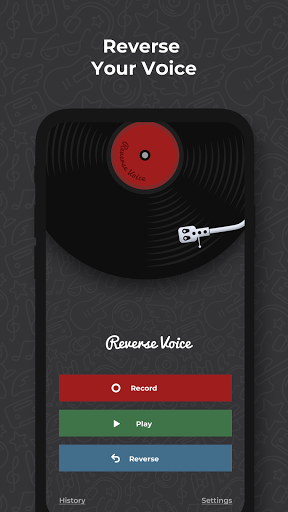 Android application Reverse Voice for Fun screenshort