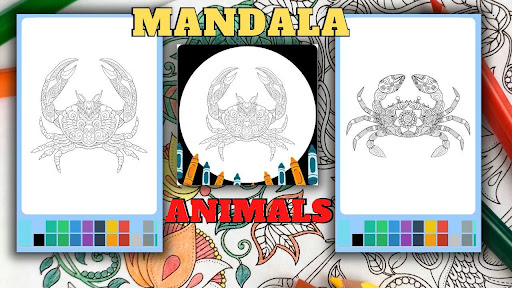 Crab Mandala Coloring Book App