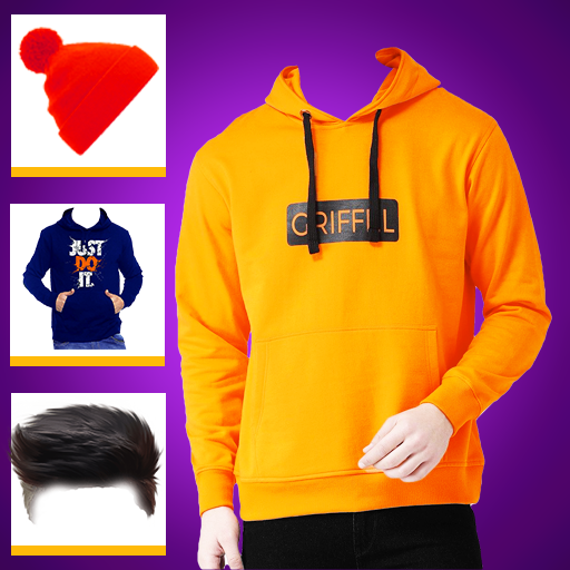 Men Sweatshirt Photo Suit Edit logo