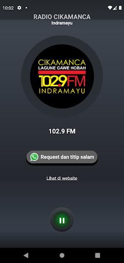 Android application Cikamanca Indramayu 102.9 FM screenshort