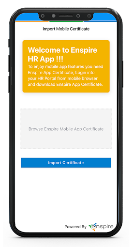 Android application Enspire HR screenshort