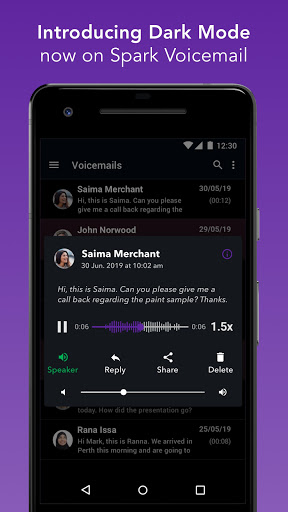 Spark Voicemail Screen 2