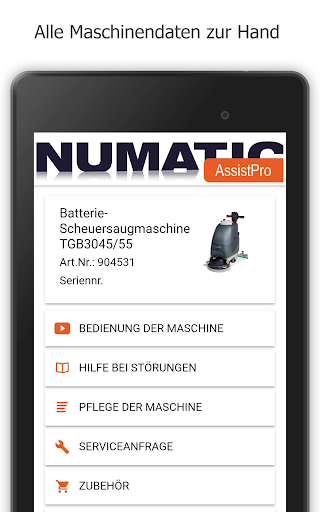 Numatic AssistPro CH Screen 3
