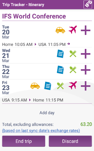 Android application IFS Trip Tracker 10 screenshort