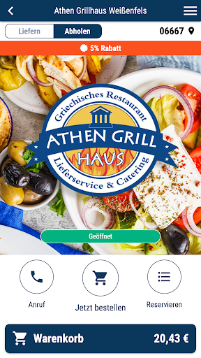 Android application Athen Grillhaus Weißenfels screenshort