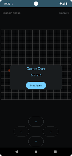 Android application Classic snake screenshort
