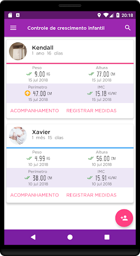 Visualização do aplicativo