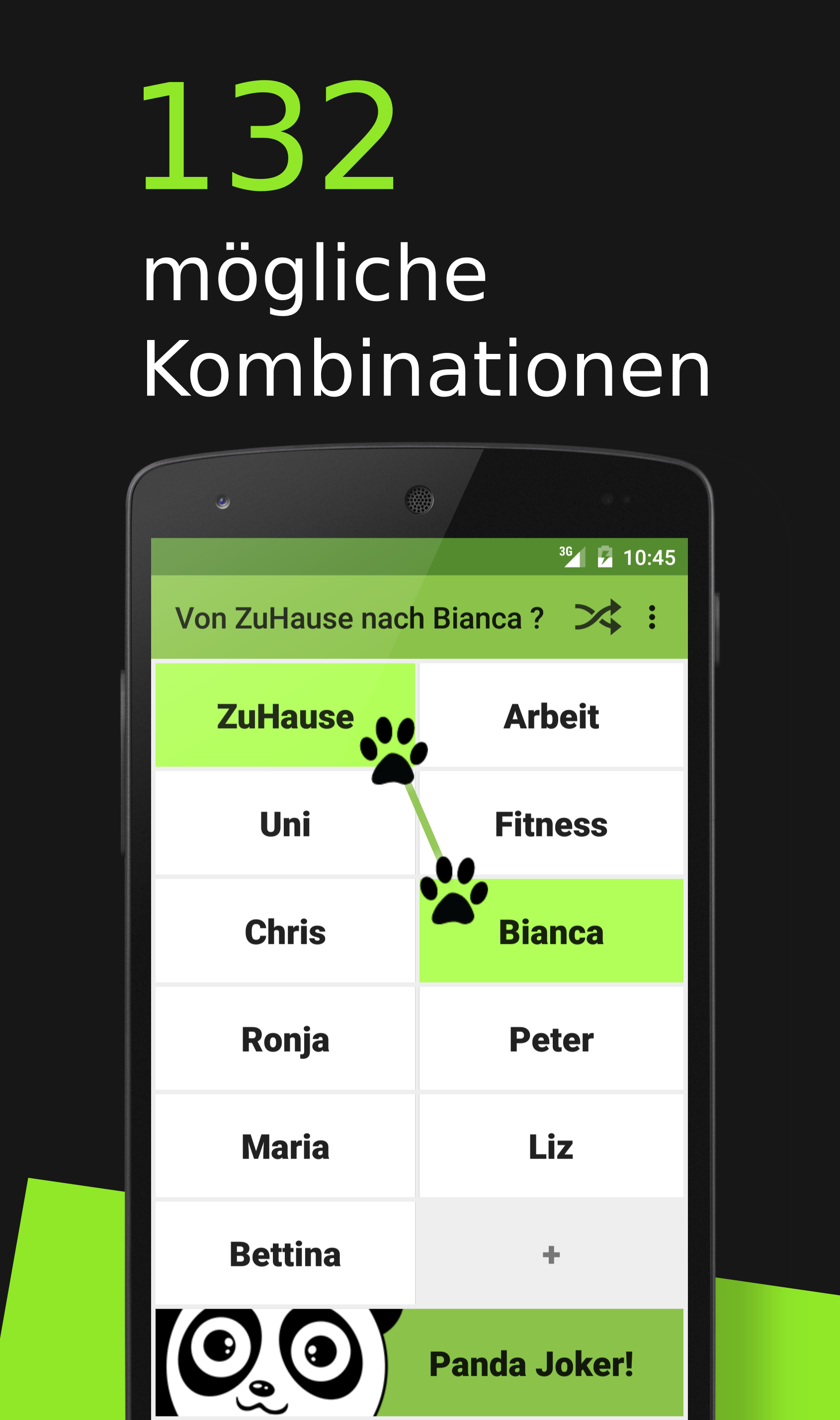 Android application Pendel Panda Timetable screenshort