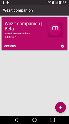 Android application Wezit Companion screenshort