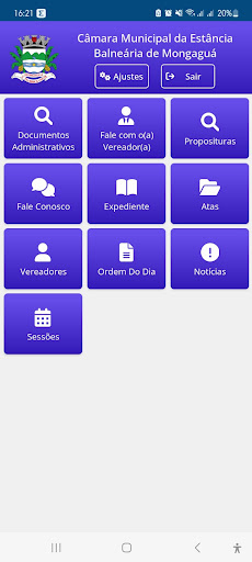 Android application Câmara Municipal de Mongaguá screenshort