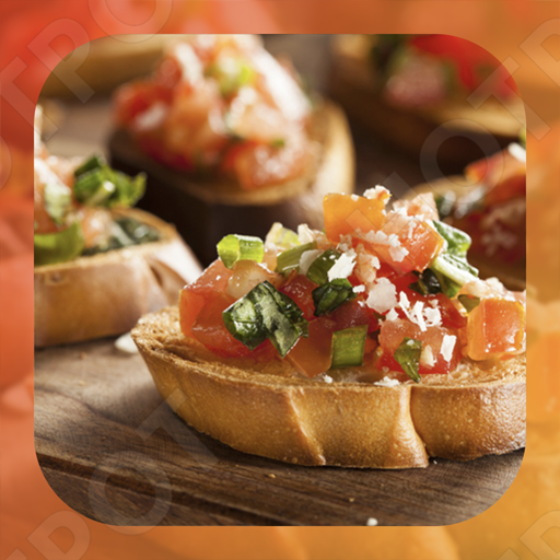 Receitas de Bruschetta (MARAVI logo