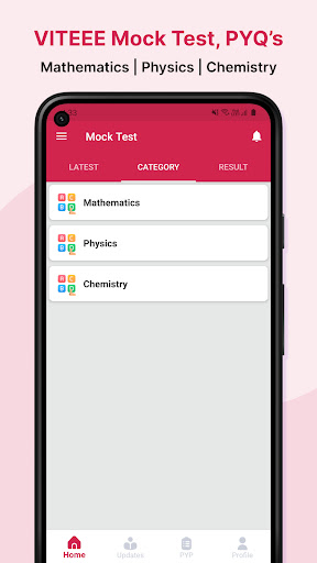 Android application VITEEE Mock Test, PYQs 2024 screenshort
