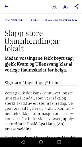 Hordaland Folkeblad eAvis Screen 2