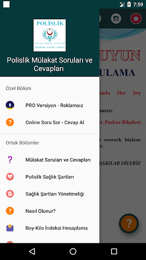 Android application Polislik Mülakat Soruları - PO screenshort