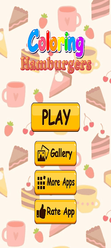Burger Coloring Screen 2