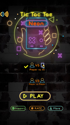 Android application Tic Tac Toe Neon screenshort
