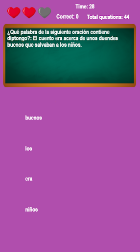 Android application El Diptongo Juego Educativo screenshort