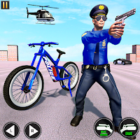 Police BMX Bicycle Street Gangster Shooting Game