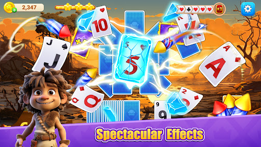 Android application TriPeaks Solitaire Primitive screenshort