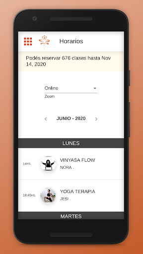 Reservas Maasyoga Screen 2